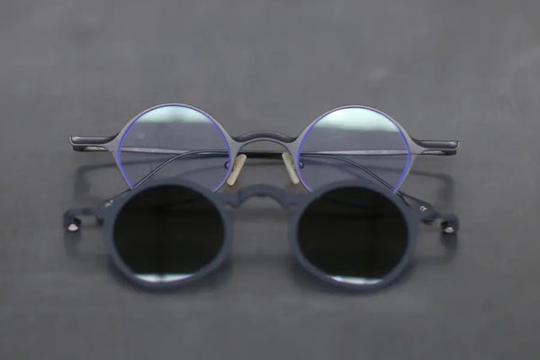 Rigards retro gray + gray frame transparent green lens glasses RG1924TI
